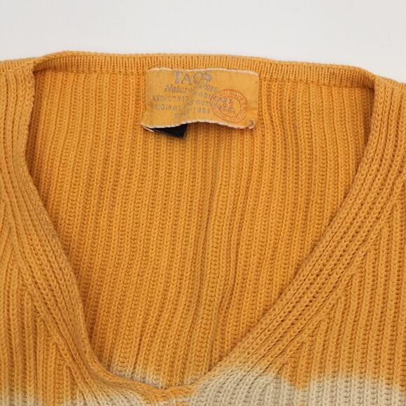 TAOS tye-die yellow unisex sweater EUC size Large - Picture 14 of 14